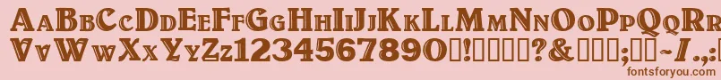 Titulo Font – Brown Fonts on Pink Background
