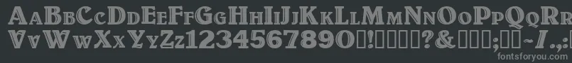 フォントTitulo – 黒い背景に灰色の文字