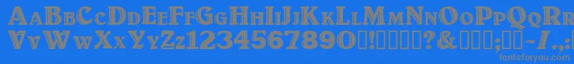 Titulo Font – Gray Fonts on Blue Background