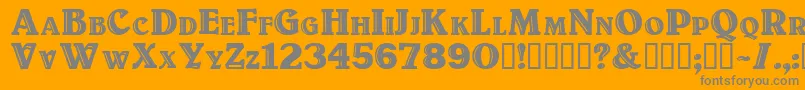 Titulo Font – Gray Fonts on Orange Background