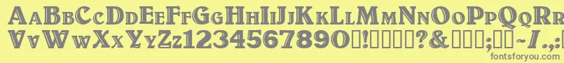 Titulo Font – Gray Fonts on Yellow Background