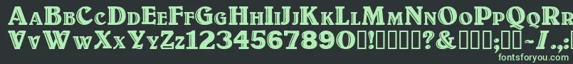 フォントTitulo – 黒い背景に緑の文字