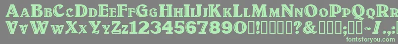 Titulo Font – Green Fonts on Gray Background
