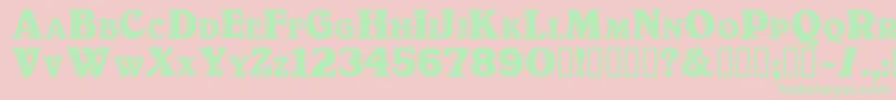 Titulo Font – Green Fonts on Pink Background