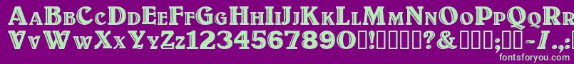 Titulo Font – Green Fonts on Purple Background