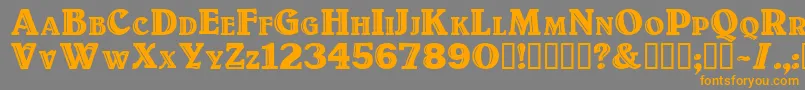 Titulo Font – Orange Fonts on Gray Background