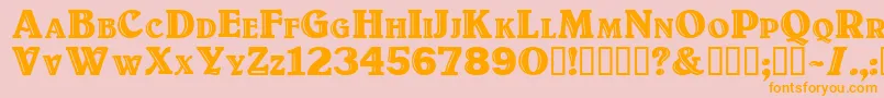 Titulo Font – Orange Fonts on Pink Background