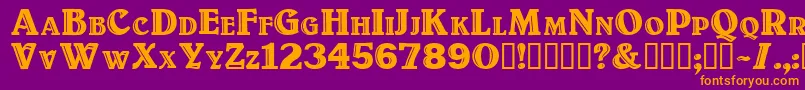 Titulo Font – Orange Fonts on Purple Background