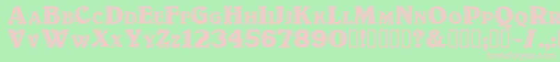 Titulo Font – Pink Fonts on Green Background