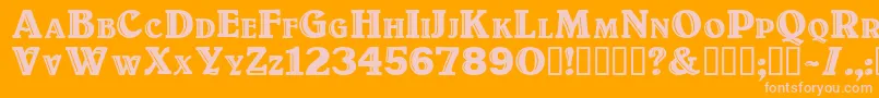 Titulo Font – Pink Fonts on Orange Background