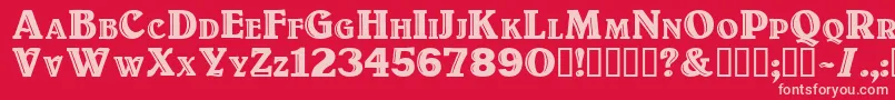 Шрифт Titulo – розовые шрифты на красном фоне