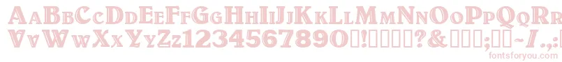 Titulo Font – Pink Fonts on White Background