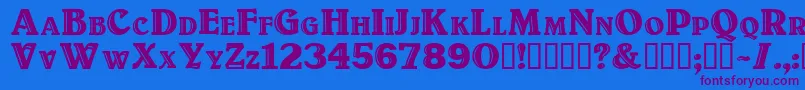 Titulo Font – Purple Fonts on Blue Background