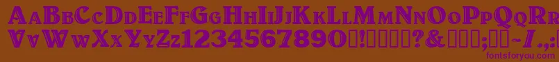 Titulo Font – Purple Fonts on Brown Background