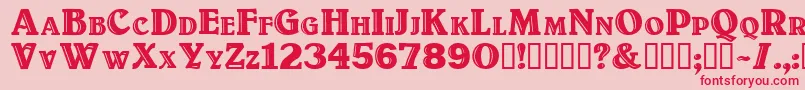 Titulo Font – Red Fonts on Pink Background
