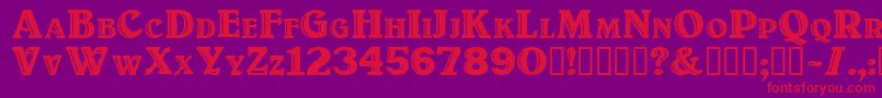 Titulo Font – Red Fonts on Purple Background
