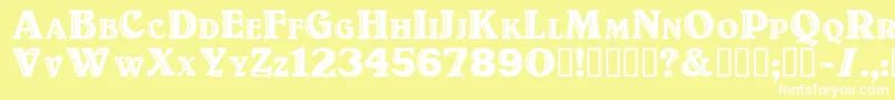 Titulo Font – White Fonts on Yellow Background