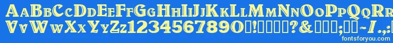 Titulo Font – Yellow Fonts on Blue Background