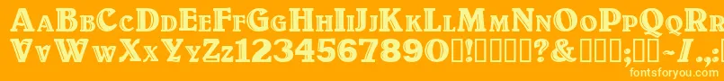 Titulo Font – Yellow Fonts on Orange Background