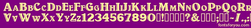Titulo Font – Yellow Fonts on Purple Background