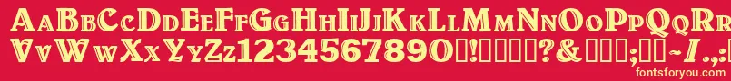 Titulo Font – Yellow Fonts on Red Background