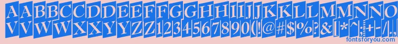 Antiq15 Font – Blue Fonts on Pink Background