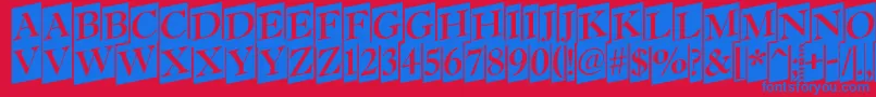 Antiq15 Font – Blue Fonts on Red Background