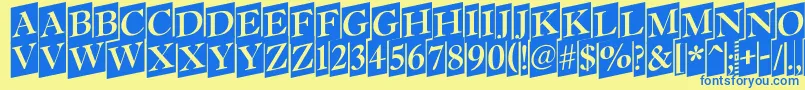 Antiq15 Font – Blue Fonts on Yellow Background