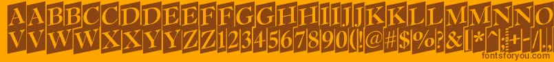 Antiq15 Font – Brown Fonts on Orange Background