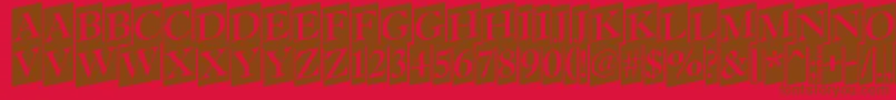 Antiq15 Font – Brown Fonts on Red Background