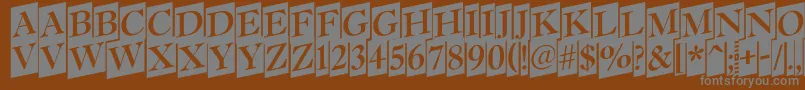 Antiq15 Font – Gray Fonts on Brown Background