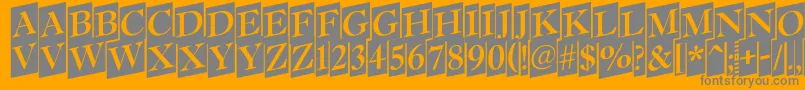 Antiq15 Font – Gray Fonts on Orange Background