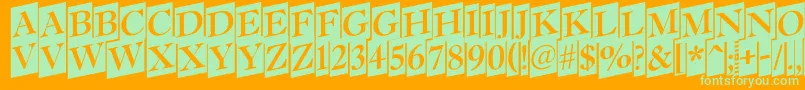 Antiq15 Font – Green Fonts on Orange Background