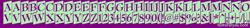 Antiq15 Font – Green Fonts on Purple Background