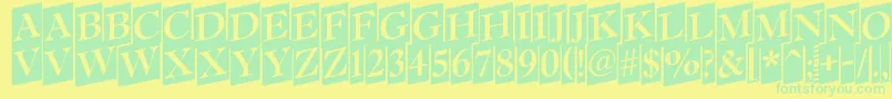 Antiq15 Font – Green Fonts on Yellow Background