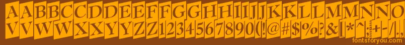 Antiq15 Font – Orange Fonts on Brown Background