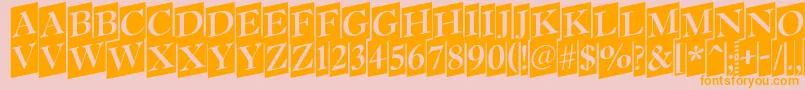 Antiq15 Font – Orange Fonts on Pink Background