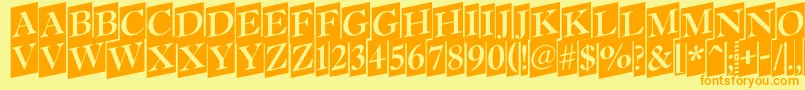 Antiq15 Font – Orange Fonts on Yellow Background