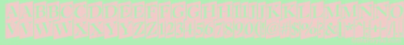 Antiq15 Font – Pink Fonts on Green Background