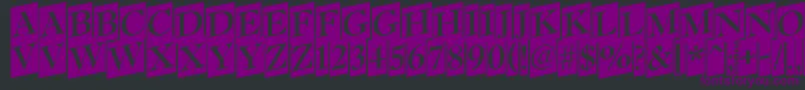 Antiq15 Font – Purple Fonts on Black Background