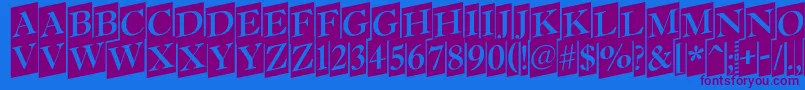 Antiq15 Font – Purple Fonts on Blue Background