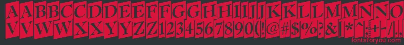 Antiq15 Font – Red Fonts on Black Background