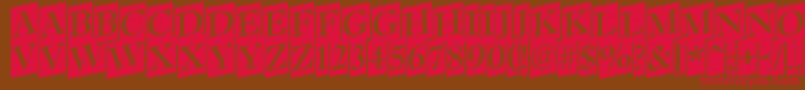 Antiq15-Schriftart – Rote Schriften auf braunem Hintergrund
