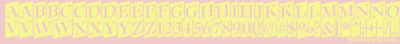 Antiq15 Font – Yellow Fonts on Pink Background