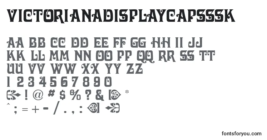 Schriftart Victorianadisplaycapsssk – Alphabet, Zahlen, spezielle Symbole