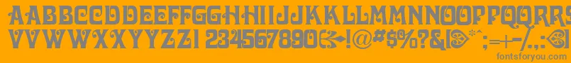 Victorianadisplaycapsssk Font – Gray Fonts on Orange Background