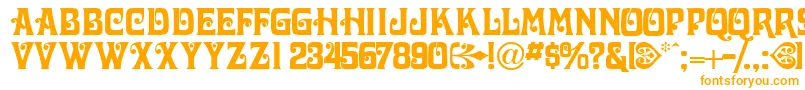 Victorianadisplaycapsssk Font – Orange Fonts on White Background