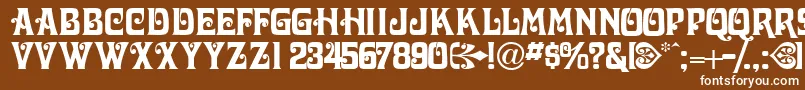 Victorianadisplaycapsssk Font – White Fonts on Brown Background