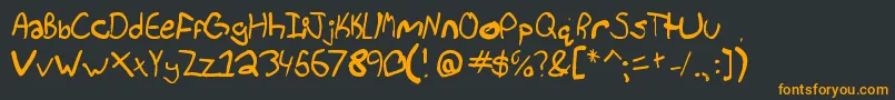 BradleysPen Font – Orange Fonts on Black Background