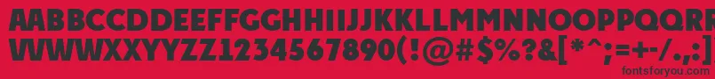 Police APlakattitulExtrabold – polices noires sur fond rouge